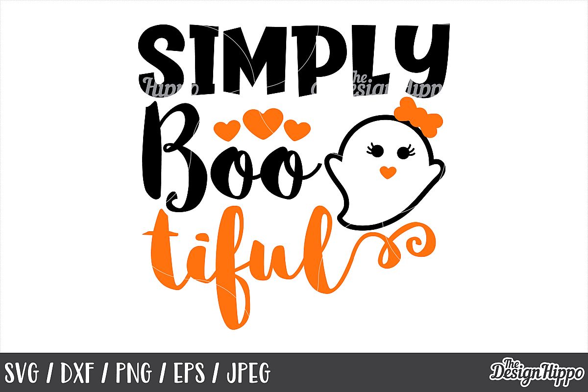 Bootiful svg, Simply bootiful svg, Halloween svg, Ghost svg example image 1
