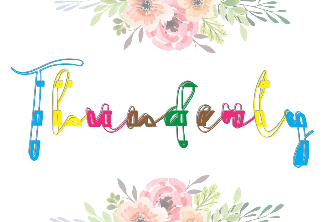 Thunderly script font example image 1
