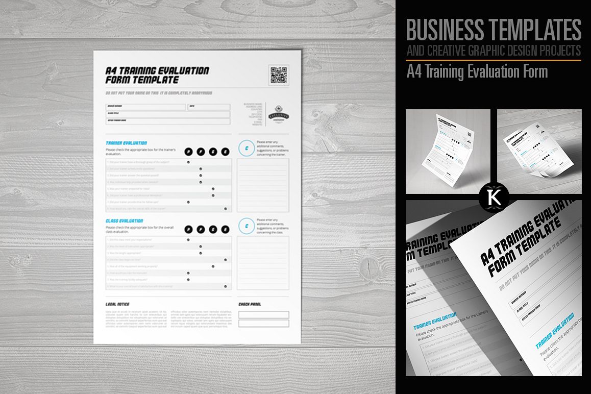 A4 Training Evaluation Form example image 1