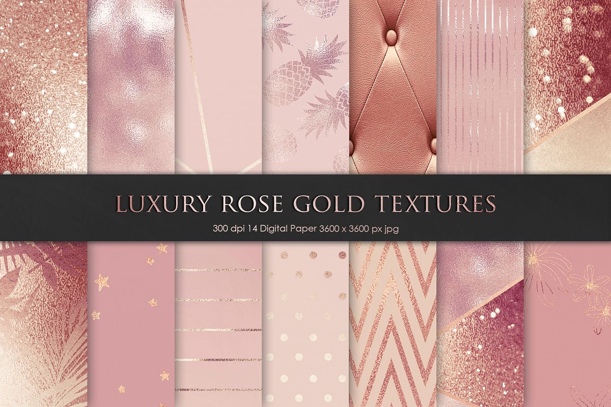 Rose, Gold, Bronze Textures, Backgrounds example image 1