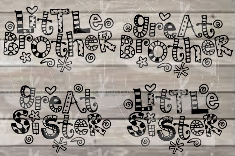 Big Sister, Little Brother File SVG, EPS, PDF example image 1