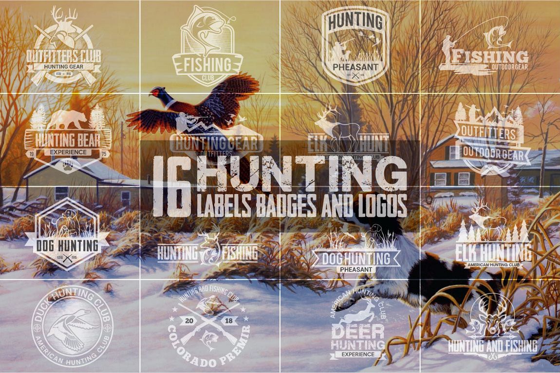 Hunting Vintage Badges and Logos example image 1