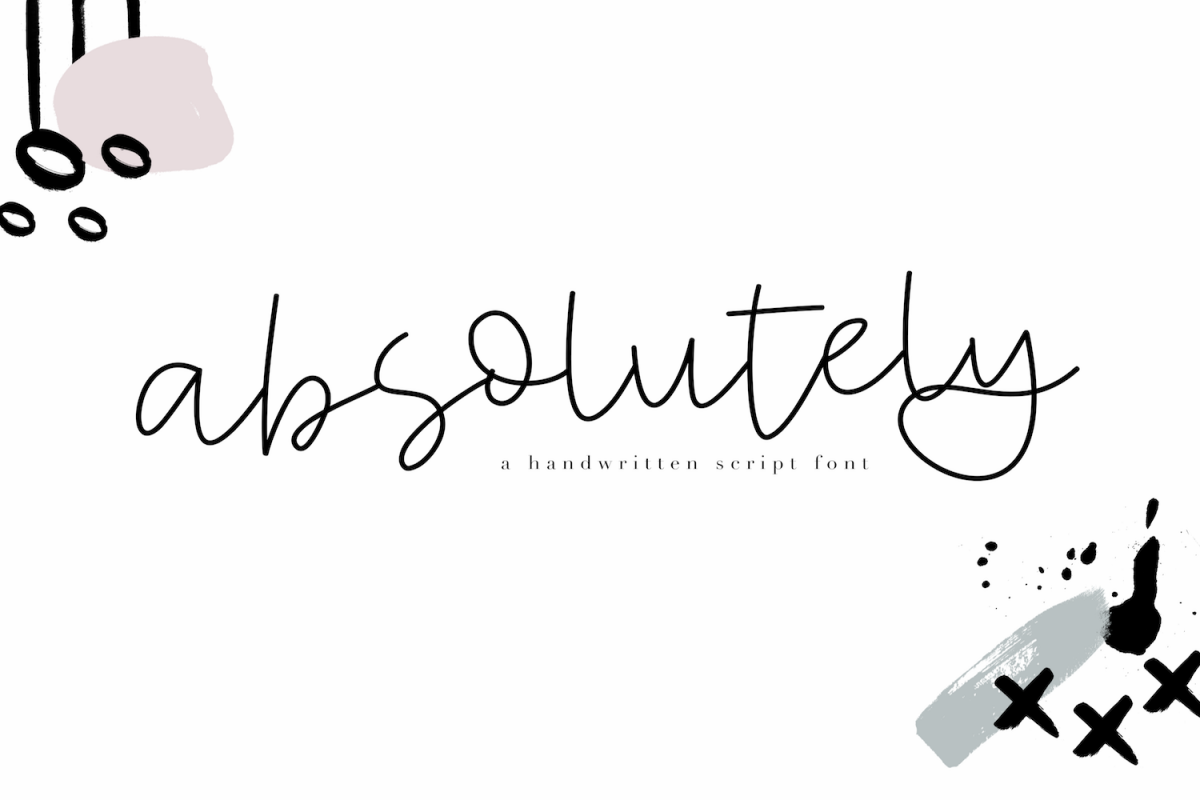 Absolutely - Handwritten Script Font example image 1