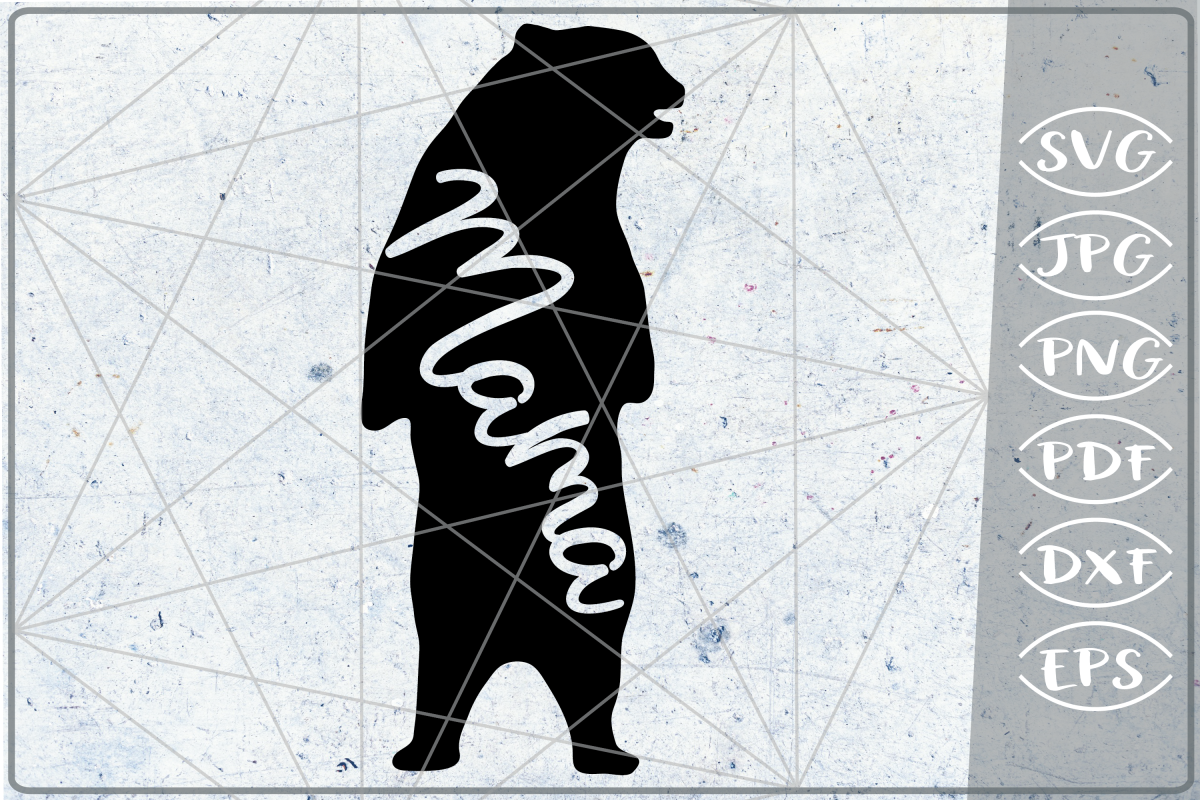 Mama Bear SVG Cutting File Mother's Day svg png cricut files example image 1