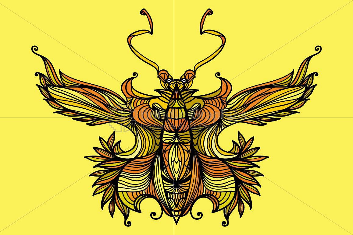 Symetrical Linear Butterfly Insect example image 1