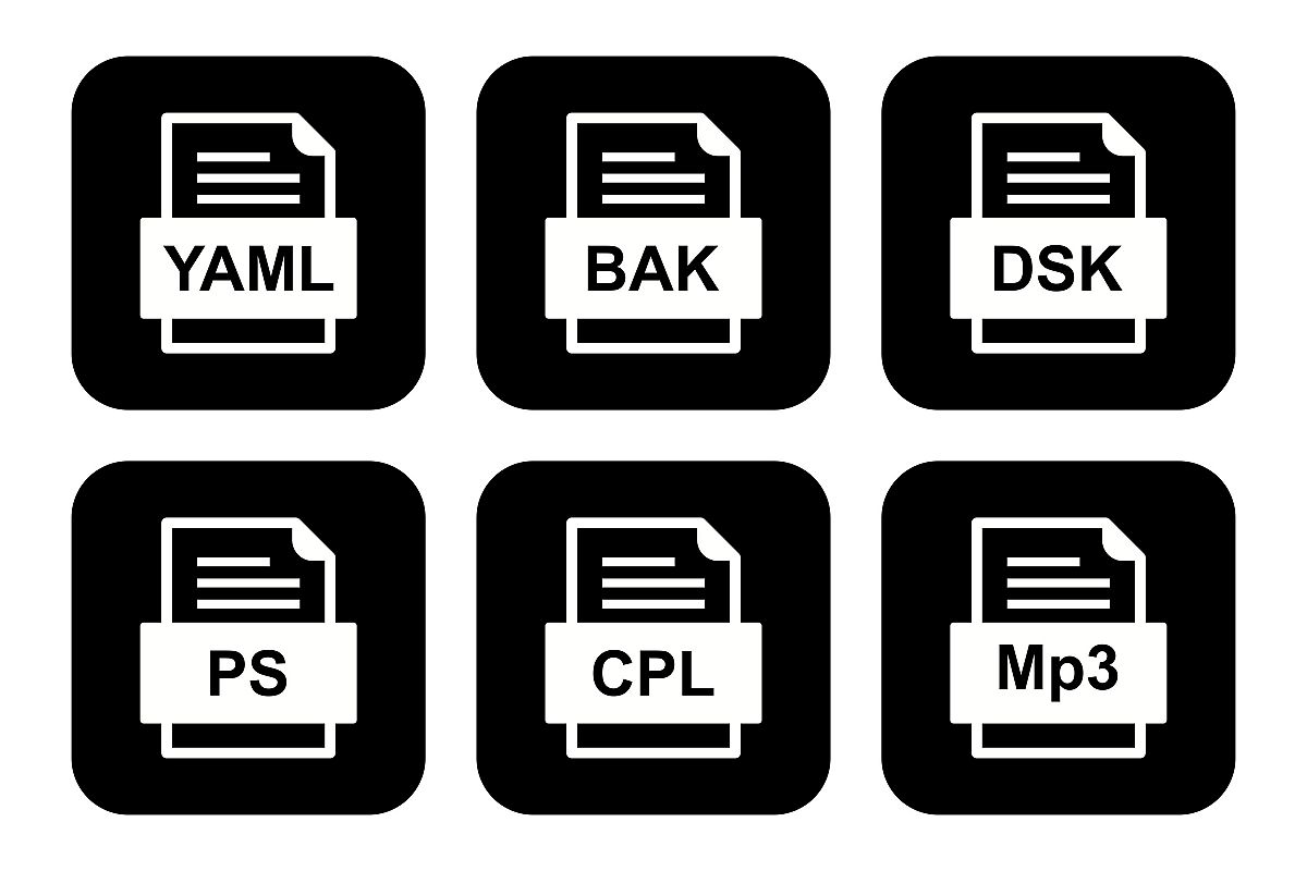 Set Of File Formats Icons example image 1