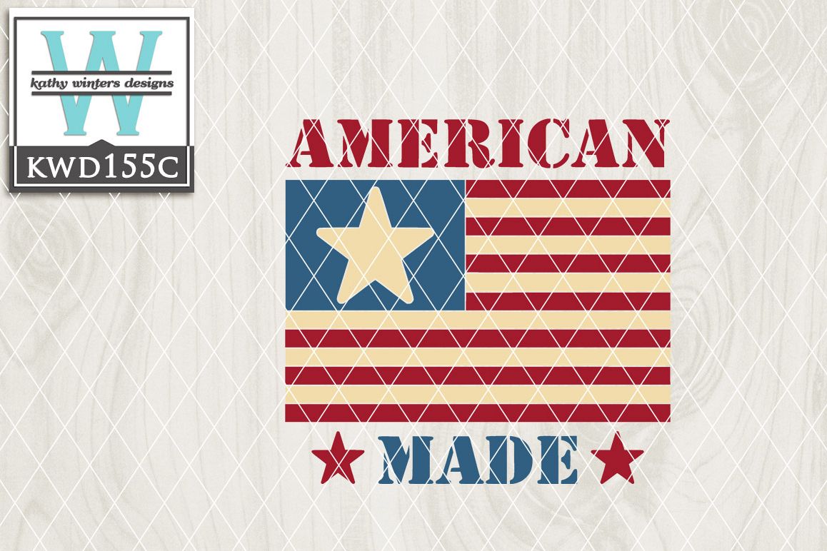 Patriotic Cutting File KWD155C example image 1