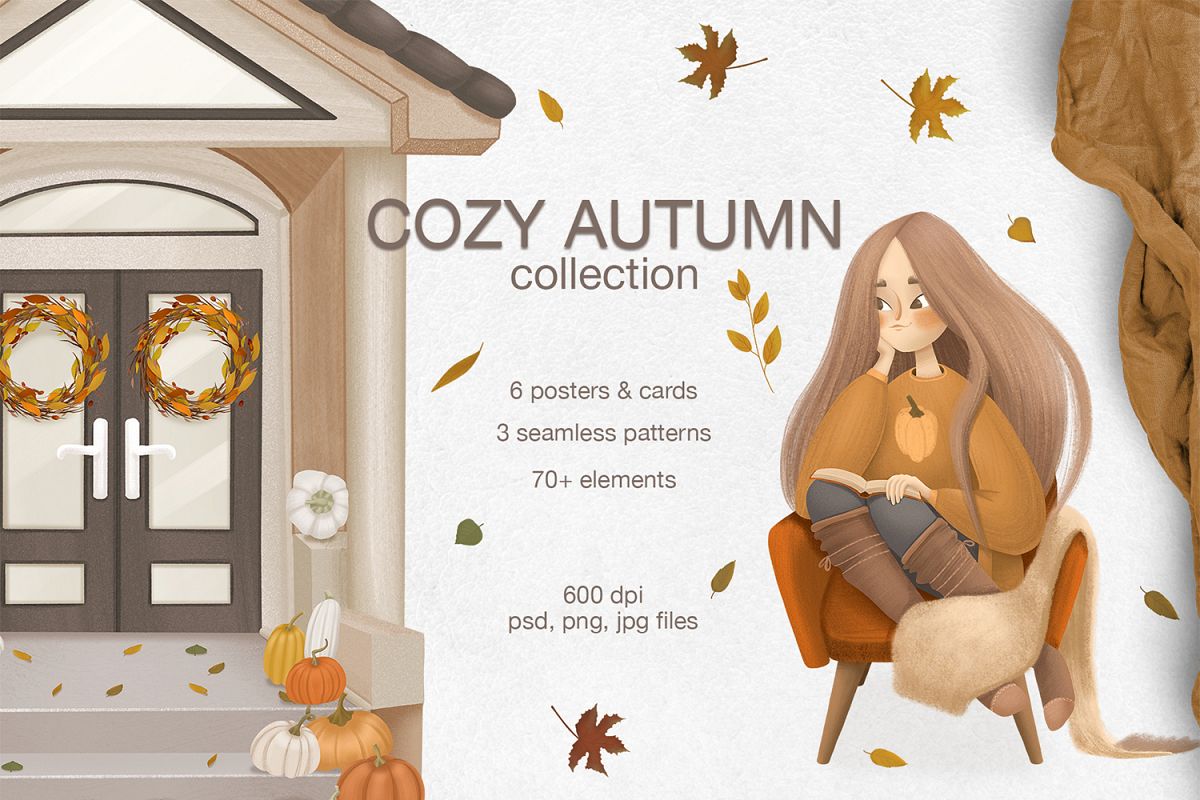 Cozy autumn clipart example image 1