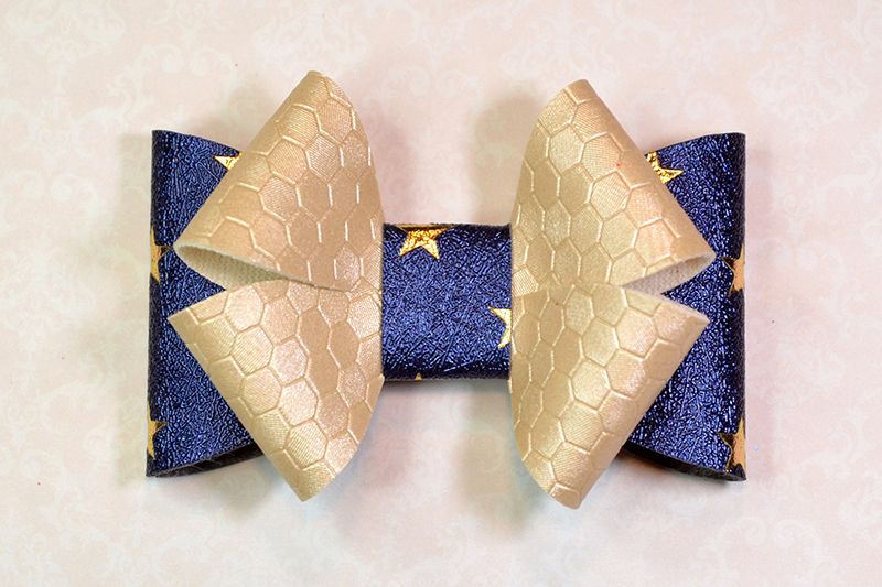 Hair bow template SVG, DIY leather bow template example image 1
