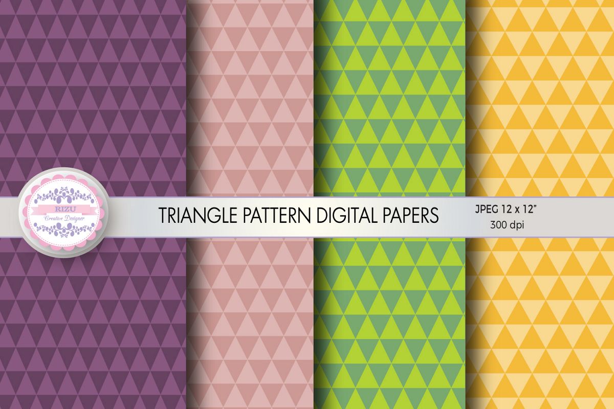 TRIANGLE PATTERN DIGITAL PAPERS example image 1