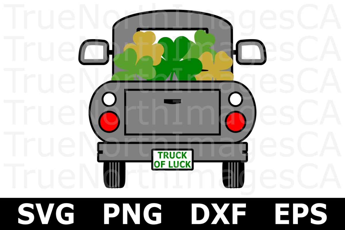 Truck of Luck - St Patricks Day SVG Cut File example image 1