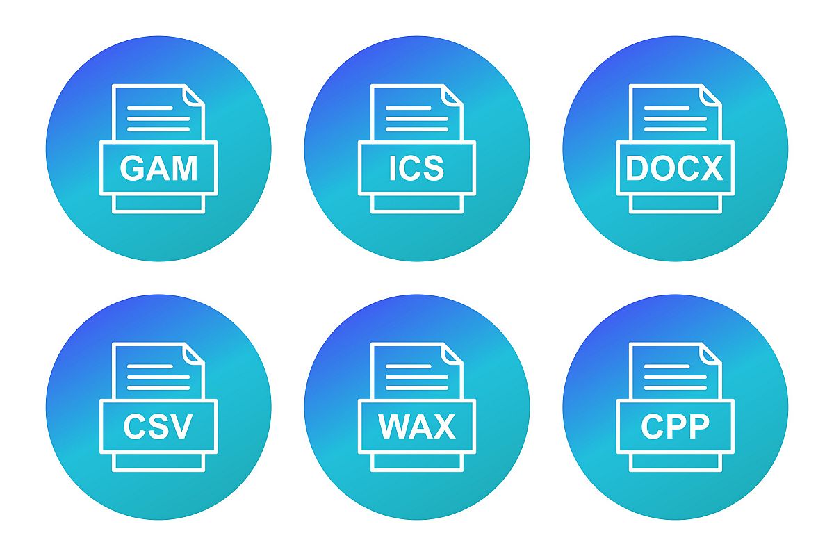 Set Of File Formats Icons example image 1