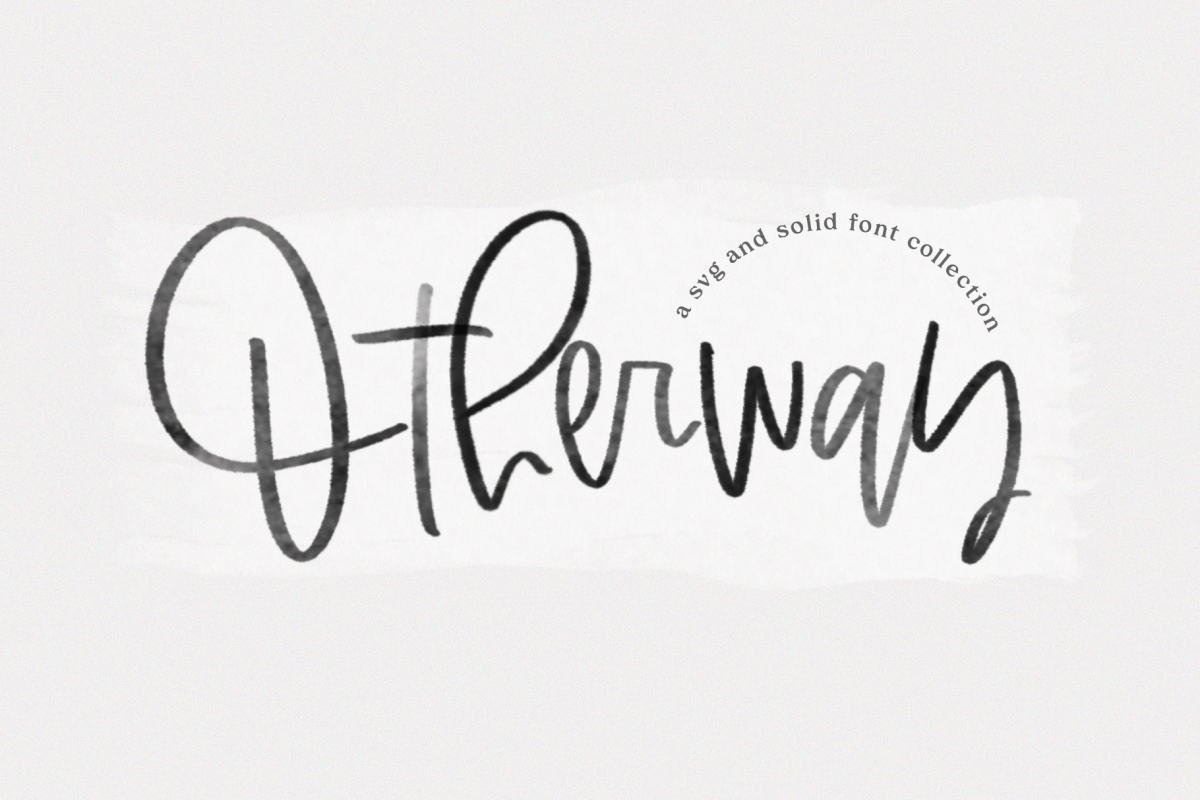 Otherway - A Handwritten SVG Script Font example image 1