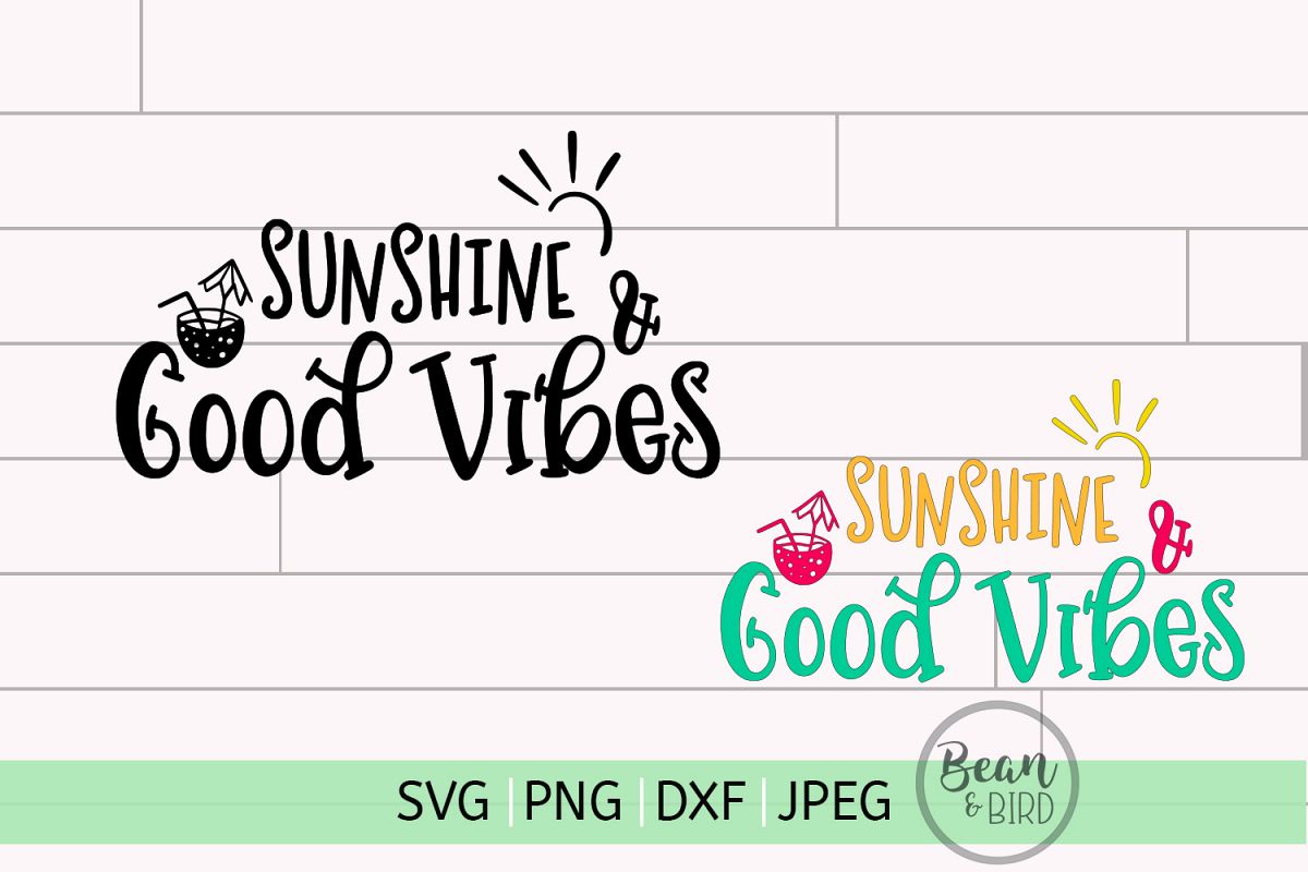 Download Sunshine & Good Vibes Summer Svg (239179) | SVGs | Design ...