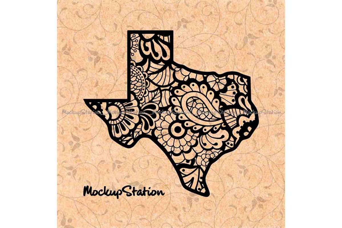 Download Texas Mandala SVG, TX Floral Paisley PNG, Texas State Vector