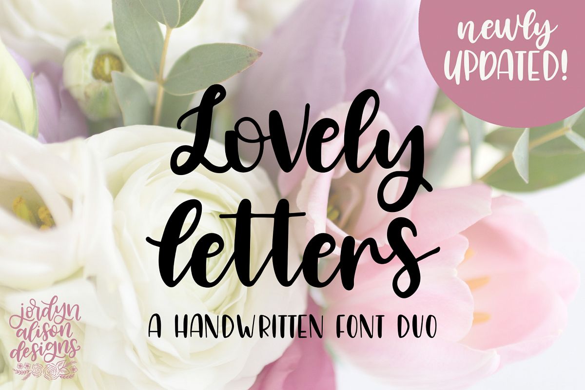 Lovely Letters Handwritten Font Duo, Script Font example image 1