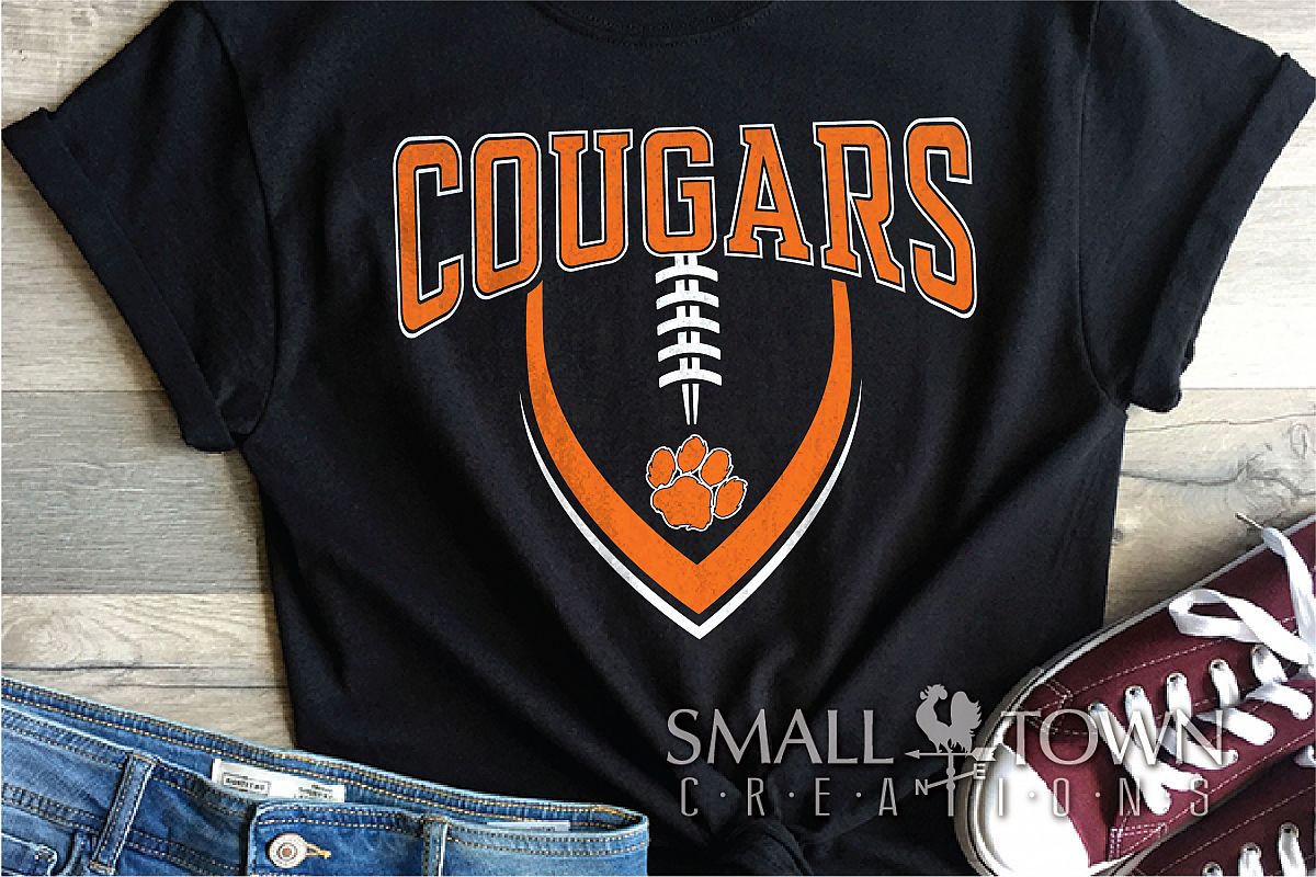 Cougar Football, Paw Print, Team, PRINT, CUT & DESIGN example image 1