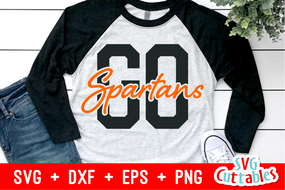 Go Spartans | Sports Mascot Design | SVG Cut File example image 1