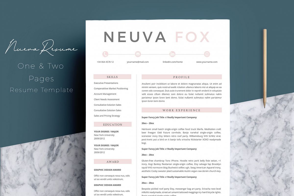 Creative Resume Template 4 Pages example image 1