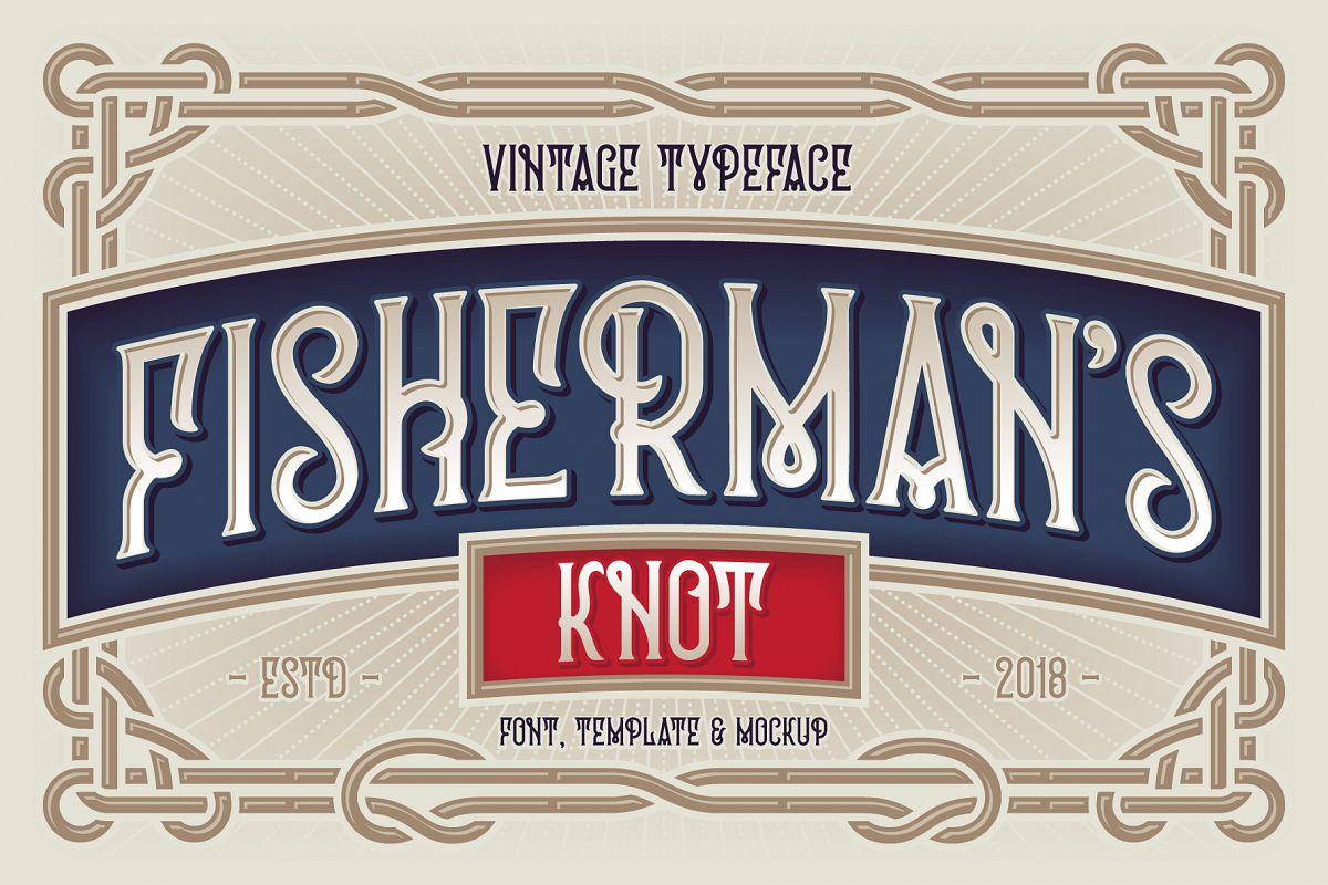 Fisherman's Knot. Font & Graphics example image 1