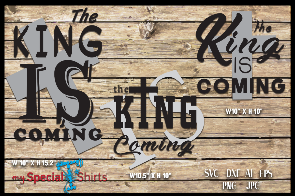 The King is Coming, Easter, Cross SVG, DFX, EPS example image 1
