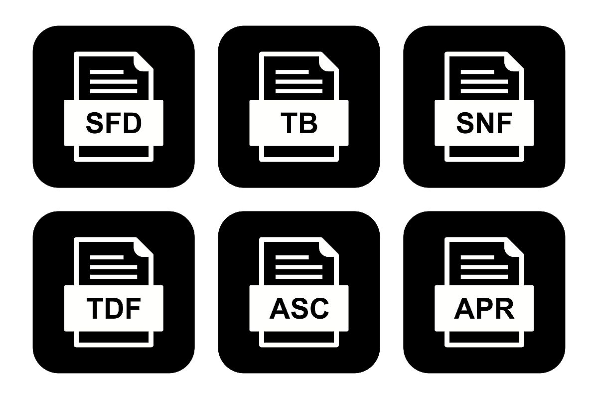 Set Of File Formats Icons example image 1