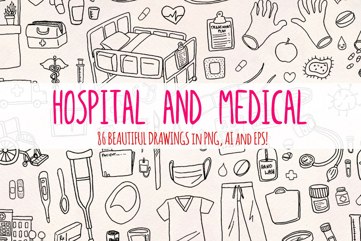 86 Hospital and Medical Vector Clip Art example image 1