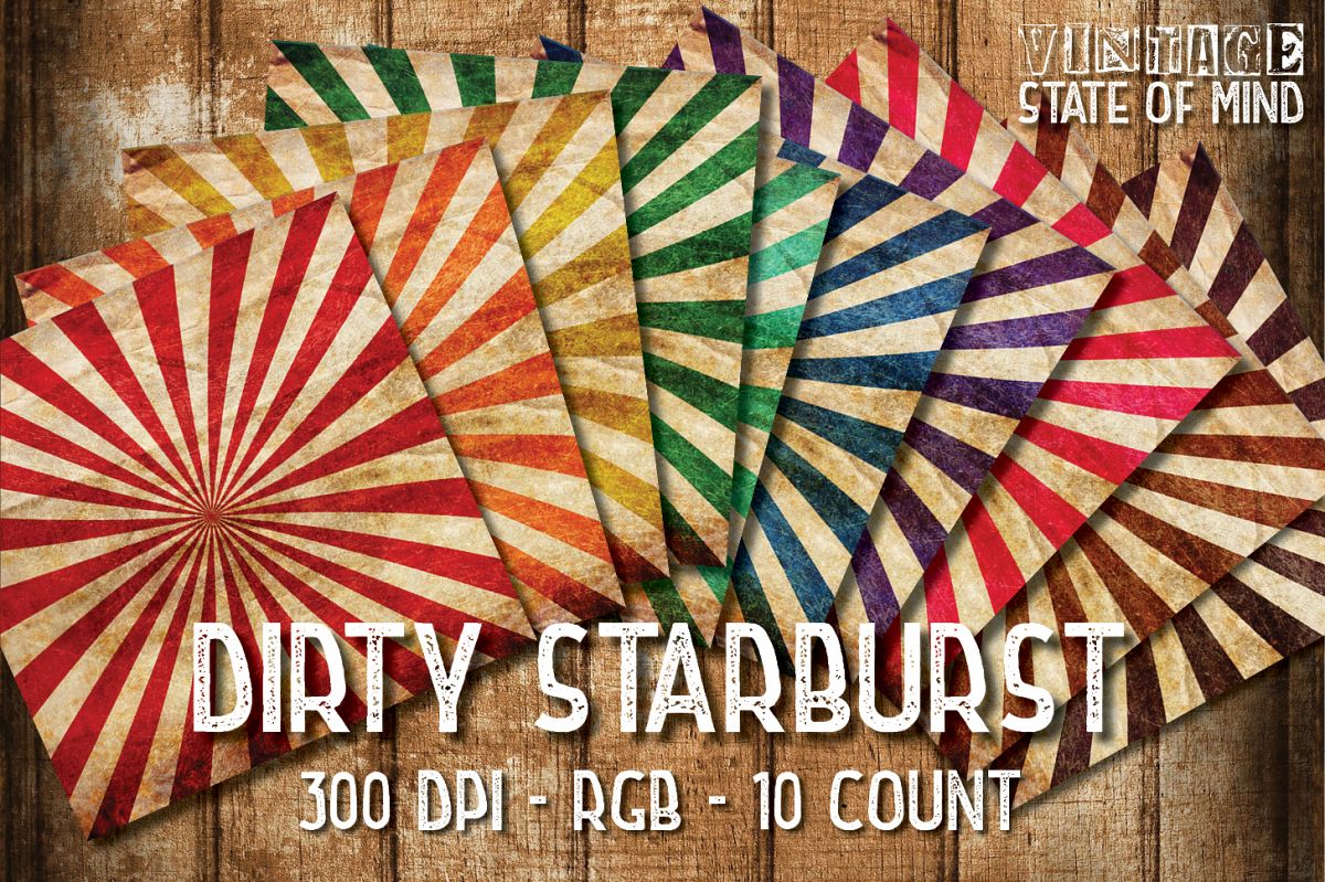 Dirty Starburst Digital Papers example image 1