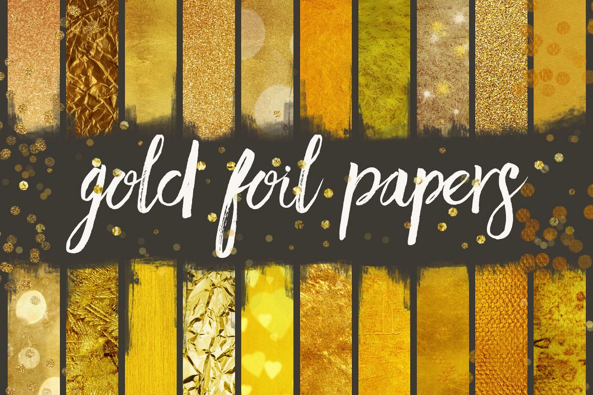 Gold Foil Seamless Patterns example image 1