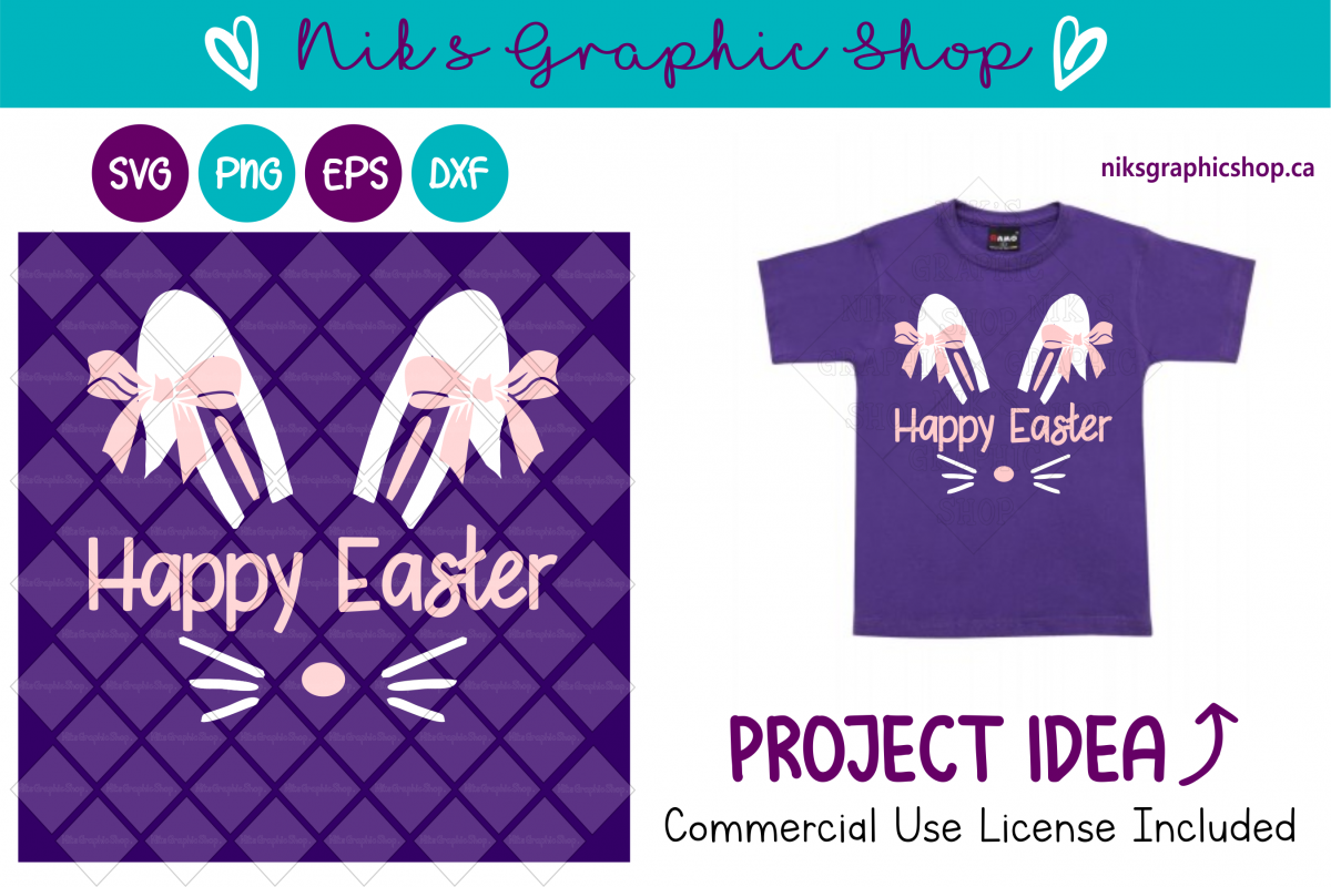 Easter bunny svg, Easter Svg, Bunny Svg, Easter Graphic example image 1