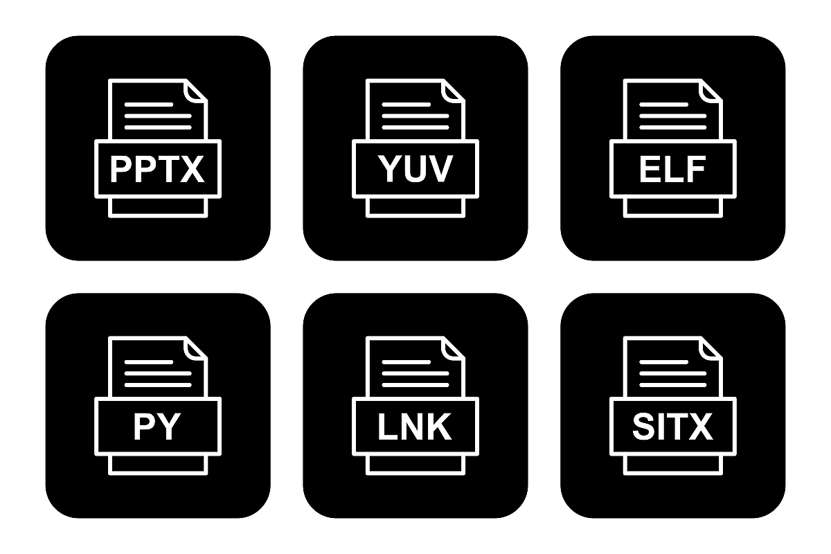 Set Of File Formats Icons example image 1