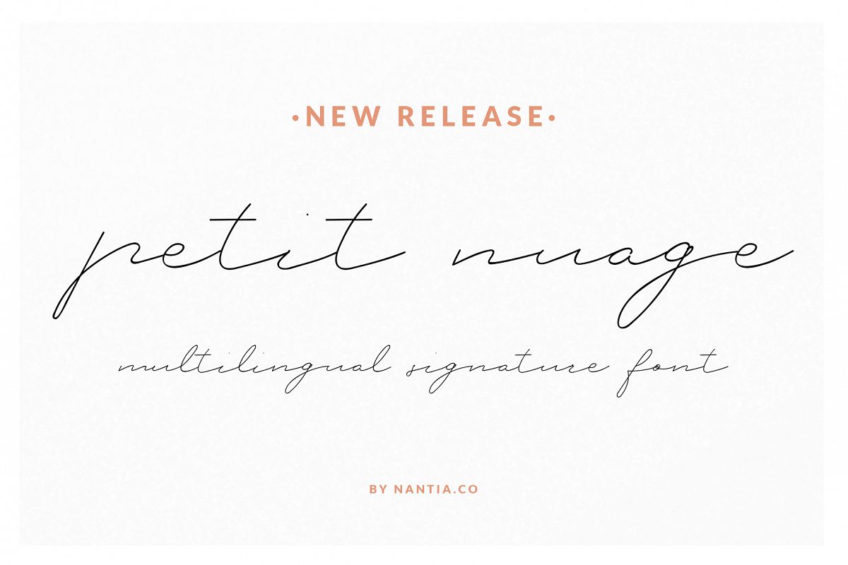 Petit Nuage Signature Font example image 1