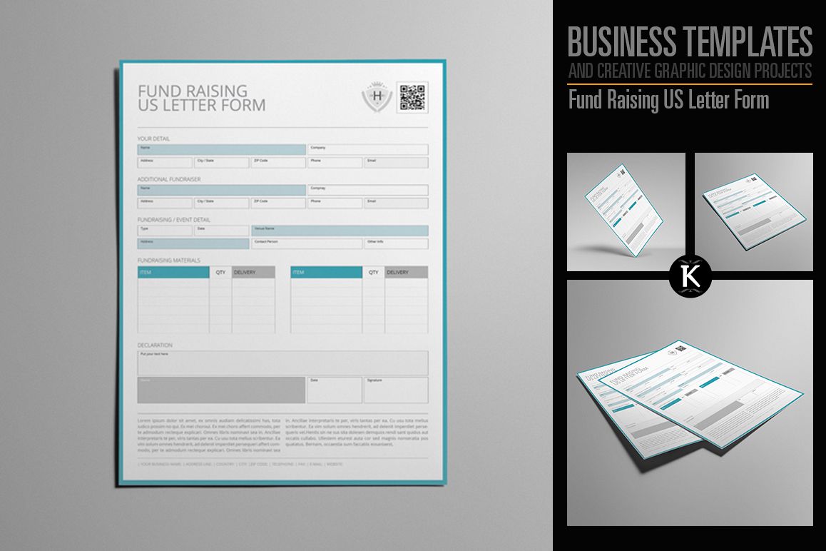 Fund Raising US Letter Form example image 1