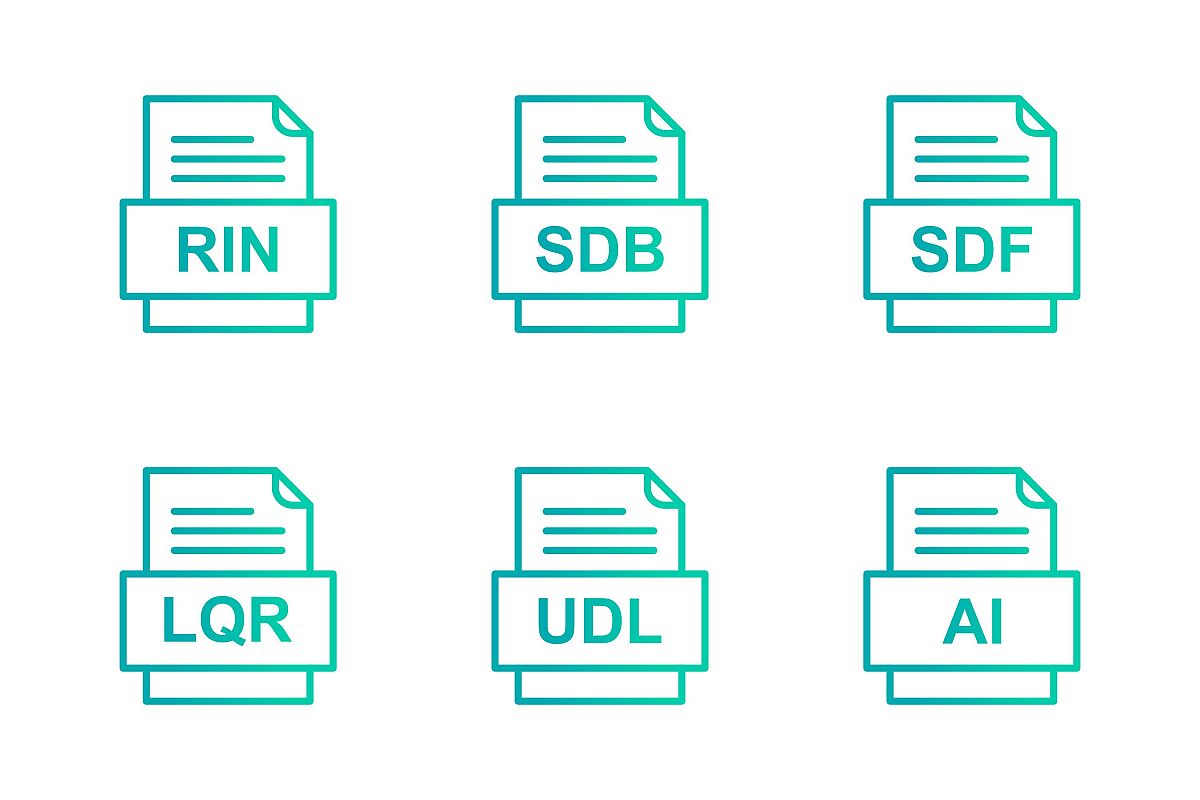 Set Of File Formats Icons example image 1