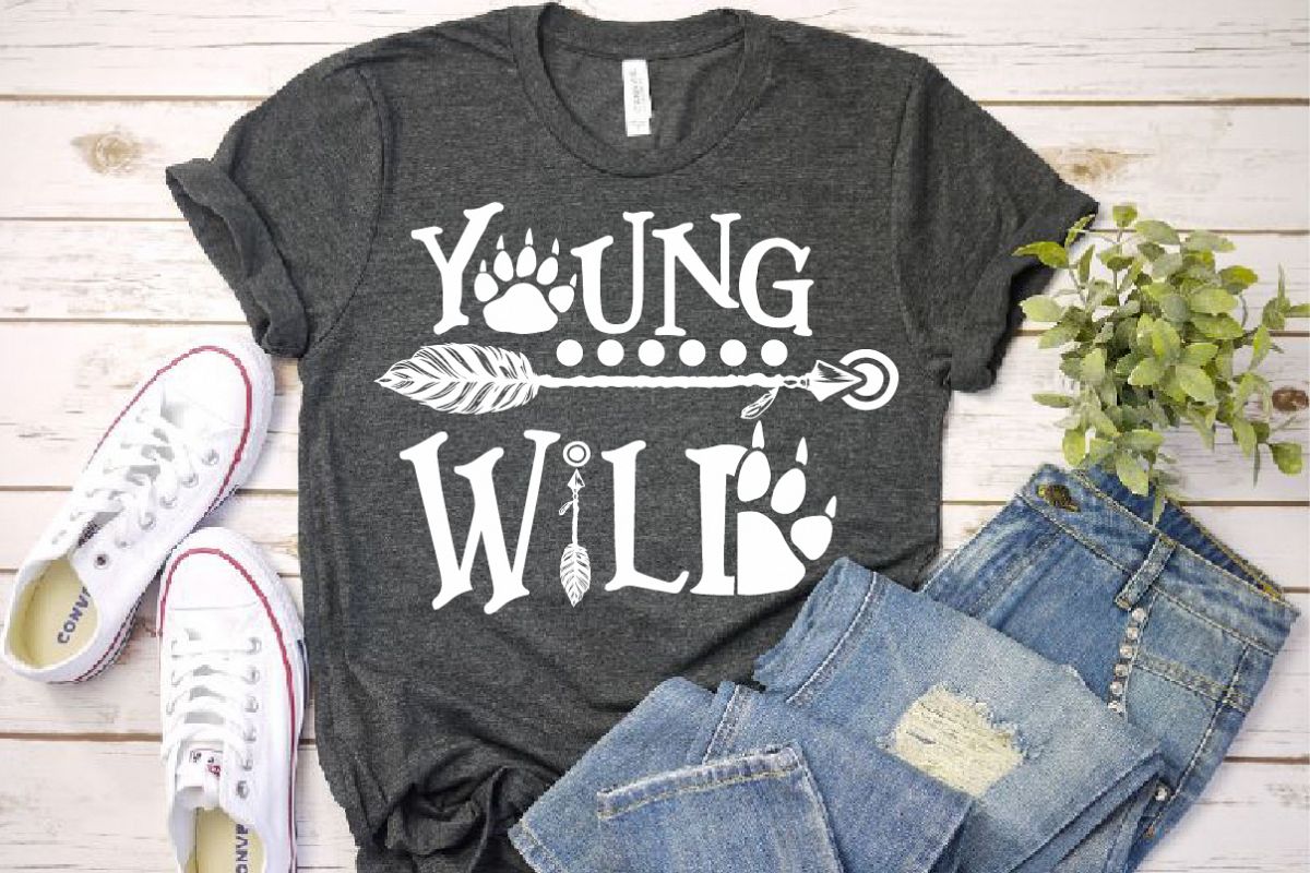 Young Wild SVG Bear Paw Arrow Stay One Birthday baby 1535s example image 1
