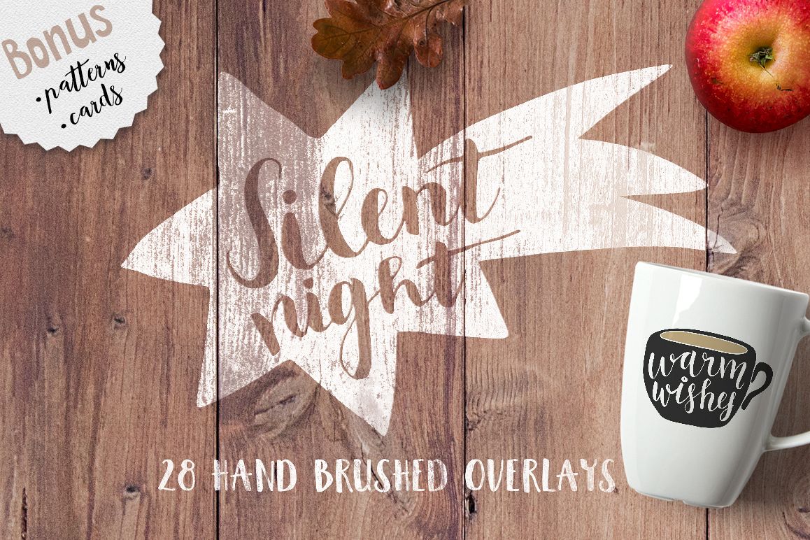 Silent Night Christmas photo overlays example image 1