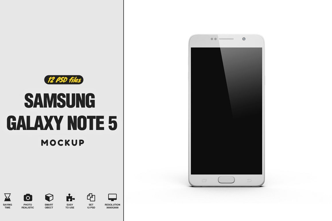 Samsung Galaxy Note 5 Mock-up example image 1