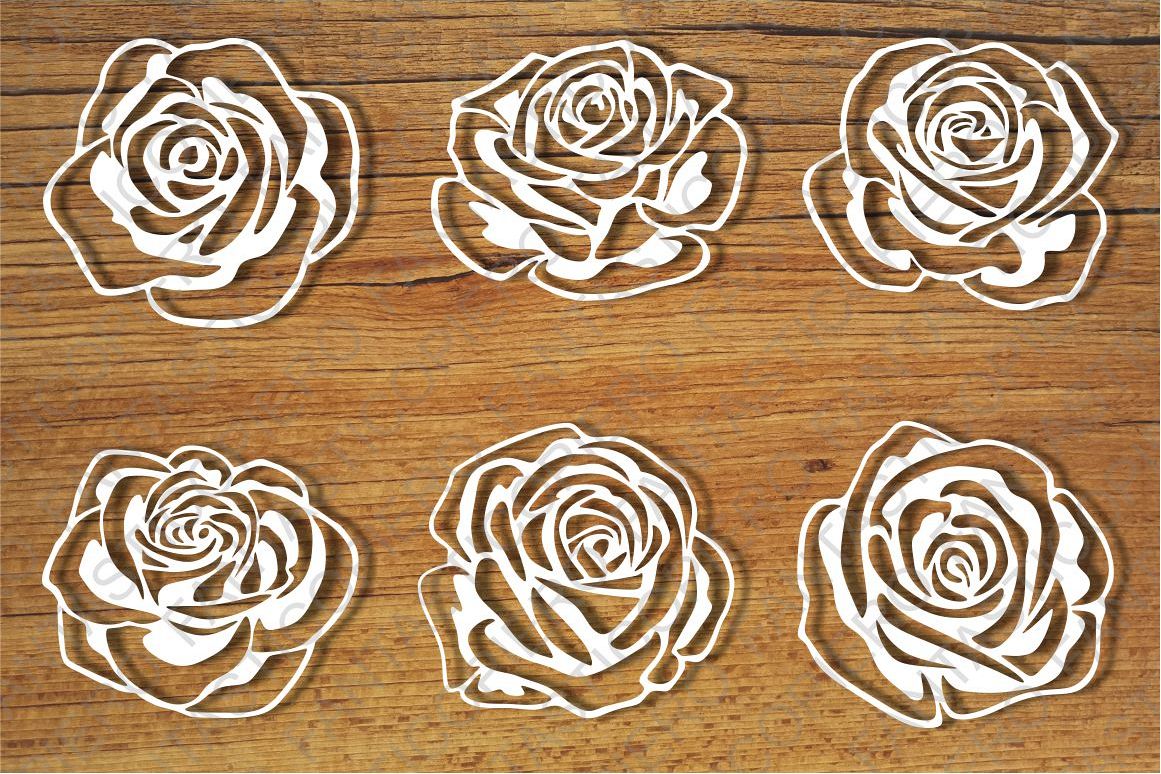 Roses and Stencil SVG files for Silhouette Cameo and Cricut.