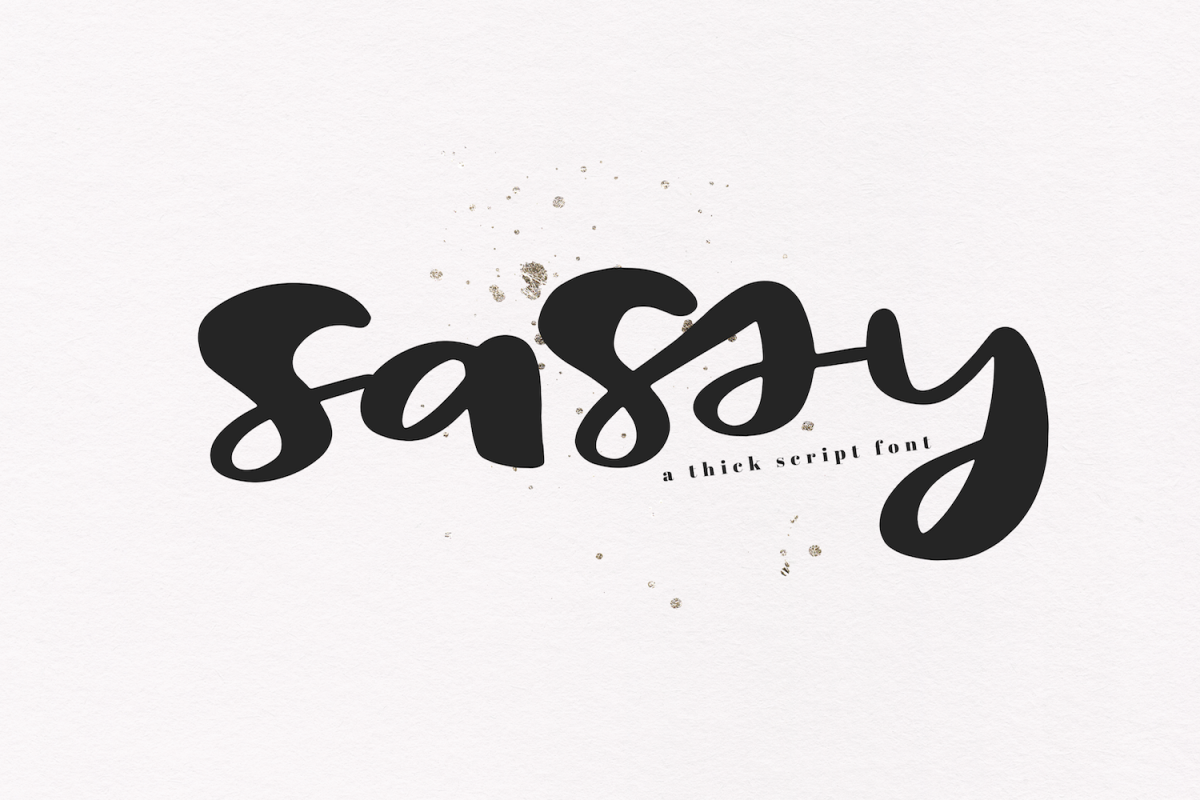 Sassy - A Bold Script Font example image 1