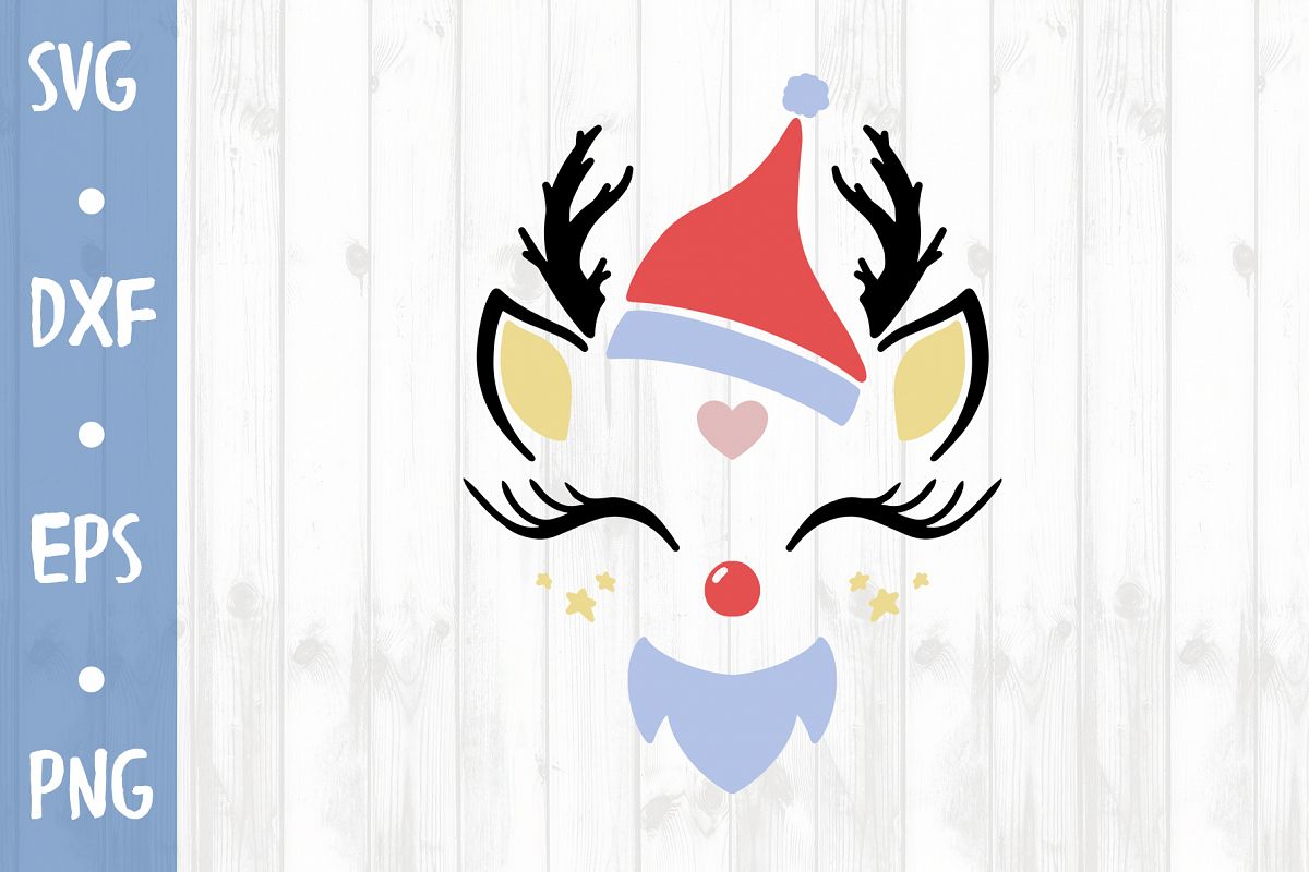 CUTE SANTA UNICORN SVG CUT FILE example image 1