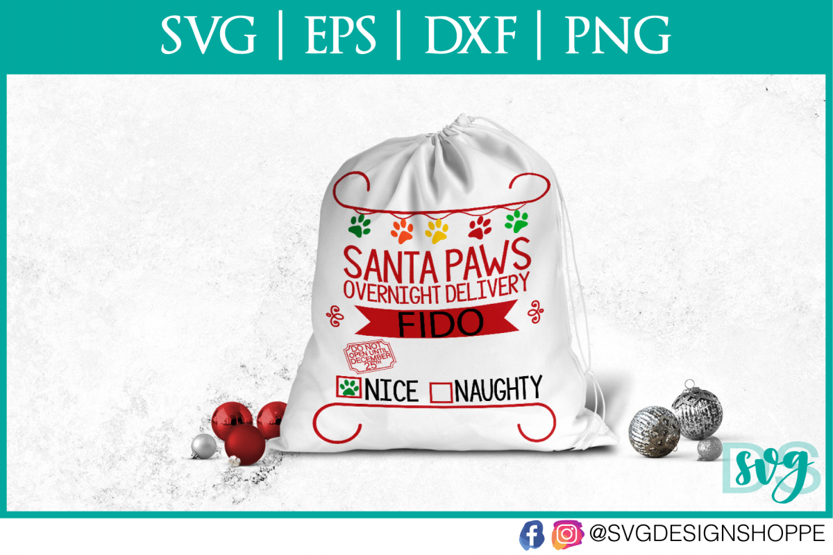 Santa Paws Overnight Delivery Label example image 1