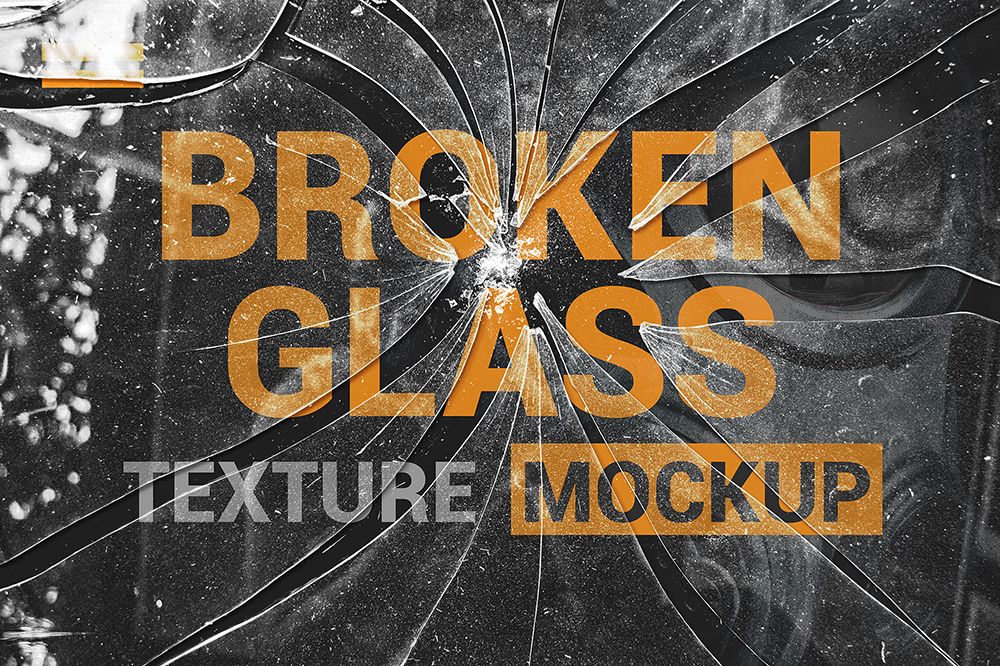 Broken Glass Texture Mockup example image 1