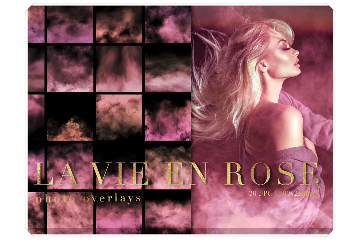 Pink Fog Photo Overlays Bundle - Glamour Photo Filter example image 1