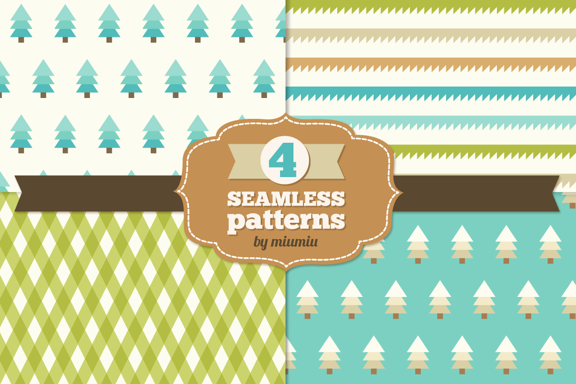 Christmas Seamless Patterns example image 1