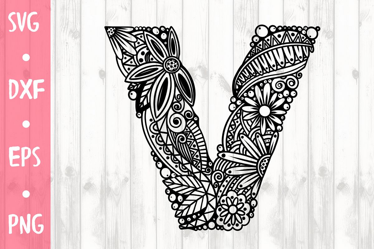 LETTER V SVG CUT FILE example image 1