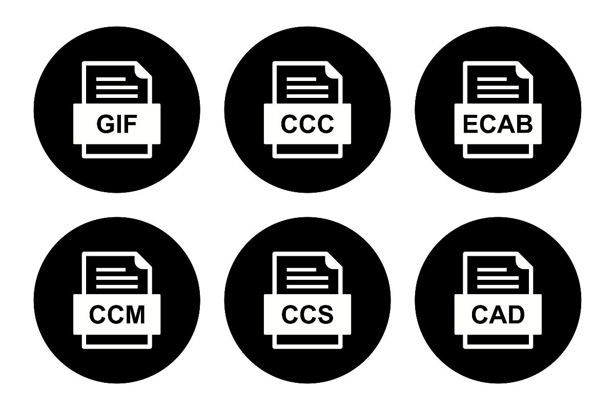 Set Of File Formats Icons example image 1