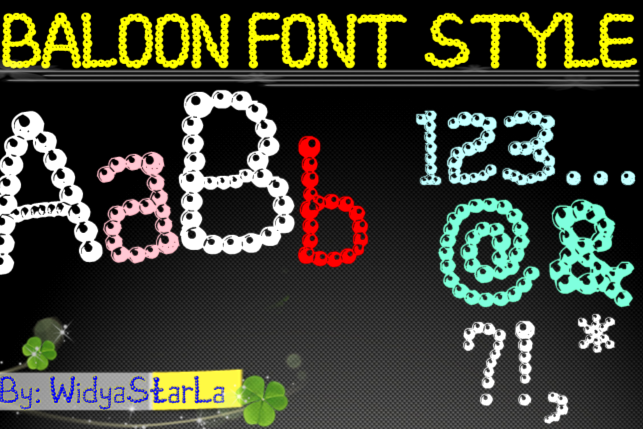 baloon font style example image 1