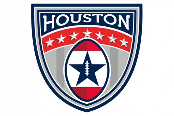 American Football Houston Stars Stripes Crest Retro example image 1