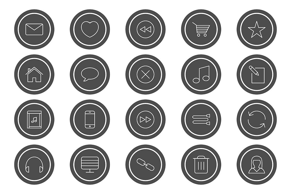 Set Of Multimedia Icons example image 1
