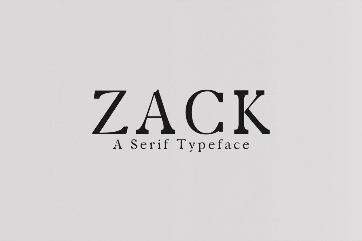 Zack Serif Typeface example image 1